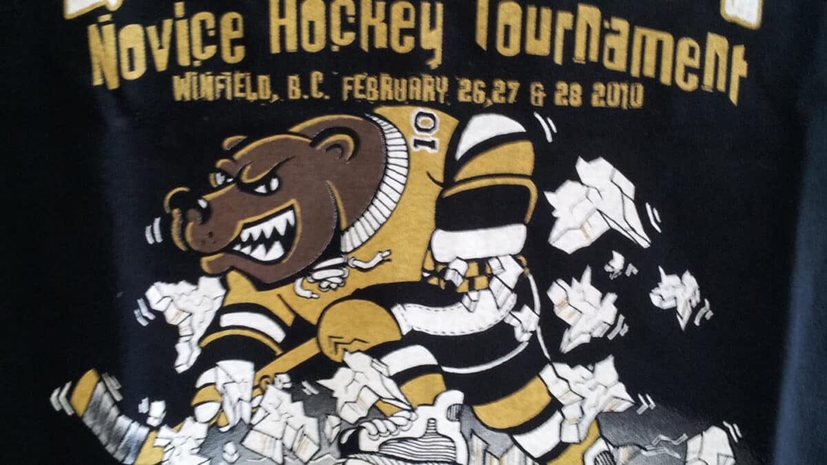 Black t-shirt featuring the text "Breakout Hockey Tournament" prominently displayed on the front.